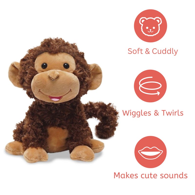 Cuddle Barn - Crackin' Up Coco | Super Soft Animated Twirling Moving Monkey Stuffed Animal Plush Toy | Spins Around Making Monkey Sounds  10 Inches - Image 2